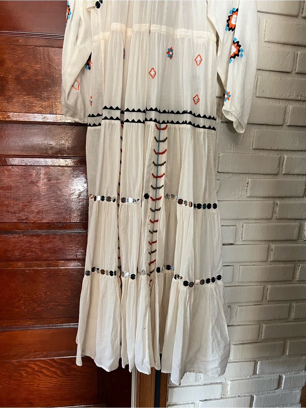 Anthropologie Boho Embellished Kaftan Maxi dress - Picture 8 of 8